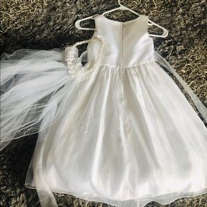 First Communion Dress or Flower Girl with veil 6x